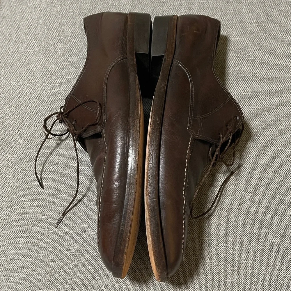 Dark Brown Salvatore Ferragamo Leather Oxfords